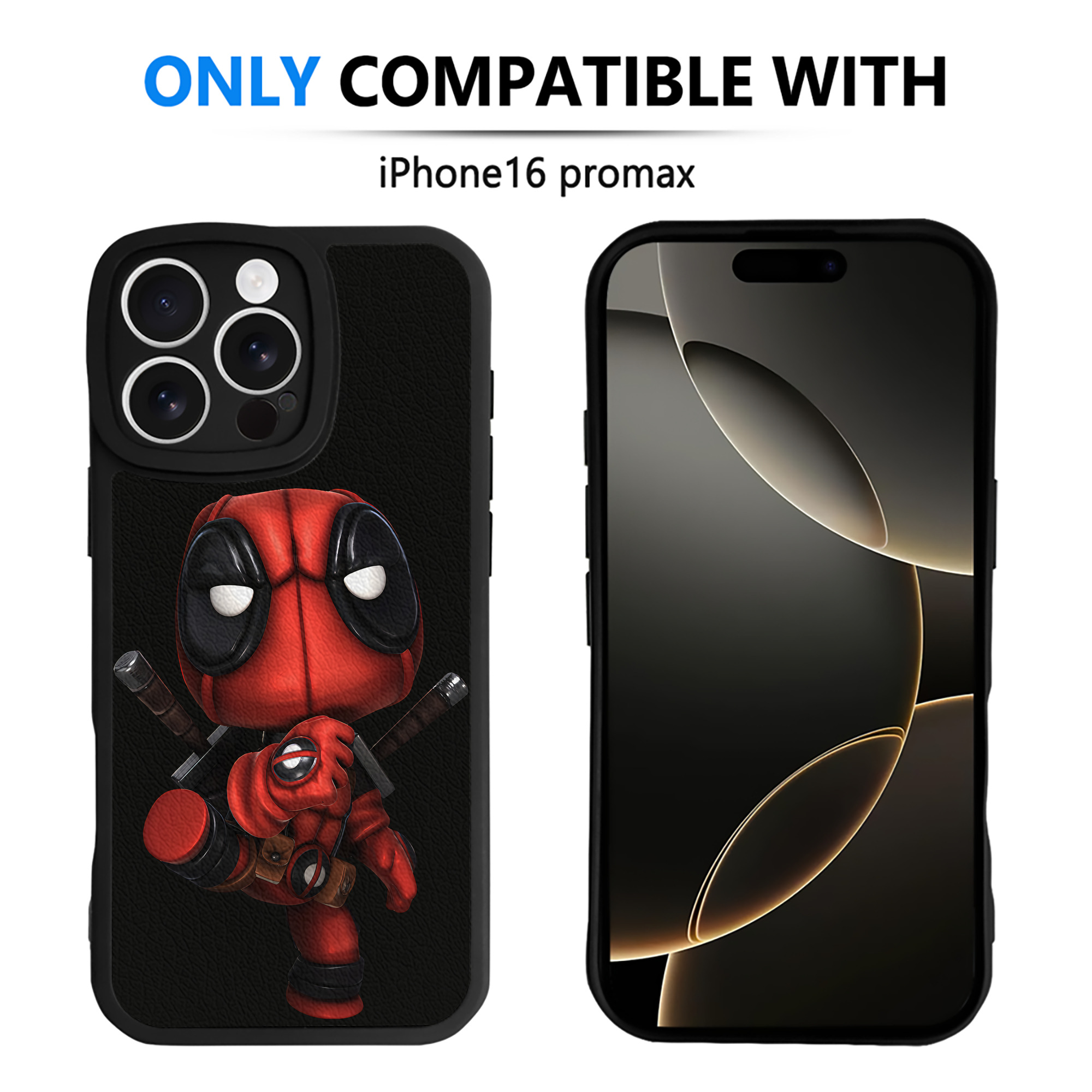 （画像用） Deadpool デッドプール 【iPhone 16シリーズ対応】シリコンスマホケース（レザー調） 材質：シリコン